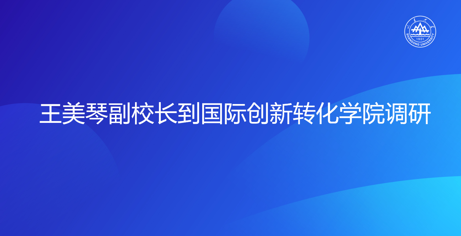 王美琴副校长到国际创新转化学院调研